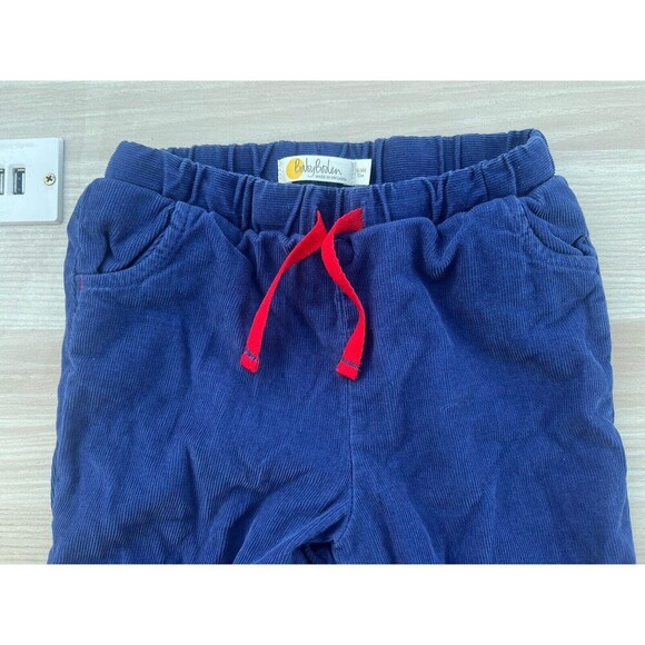 Baby Boden Jersey-lined Cord Pants Starboard Blue Tractor 18-24M 92 CM - Picture 4 of 6